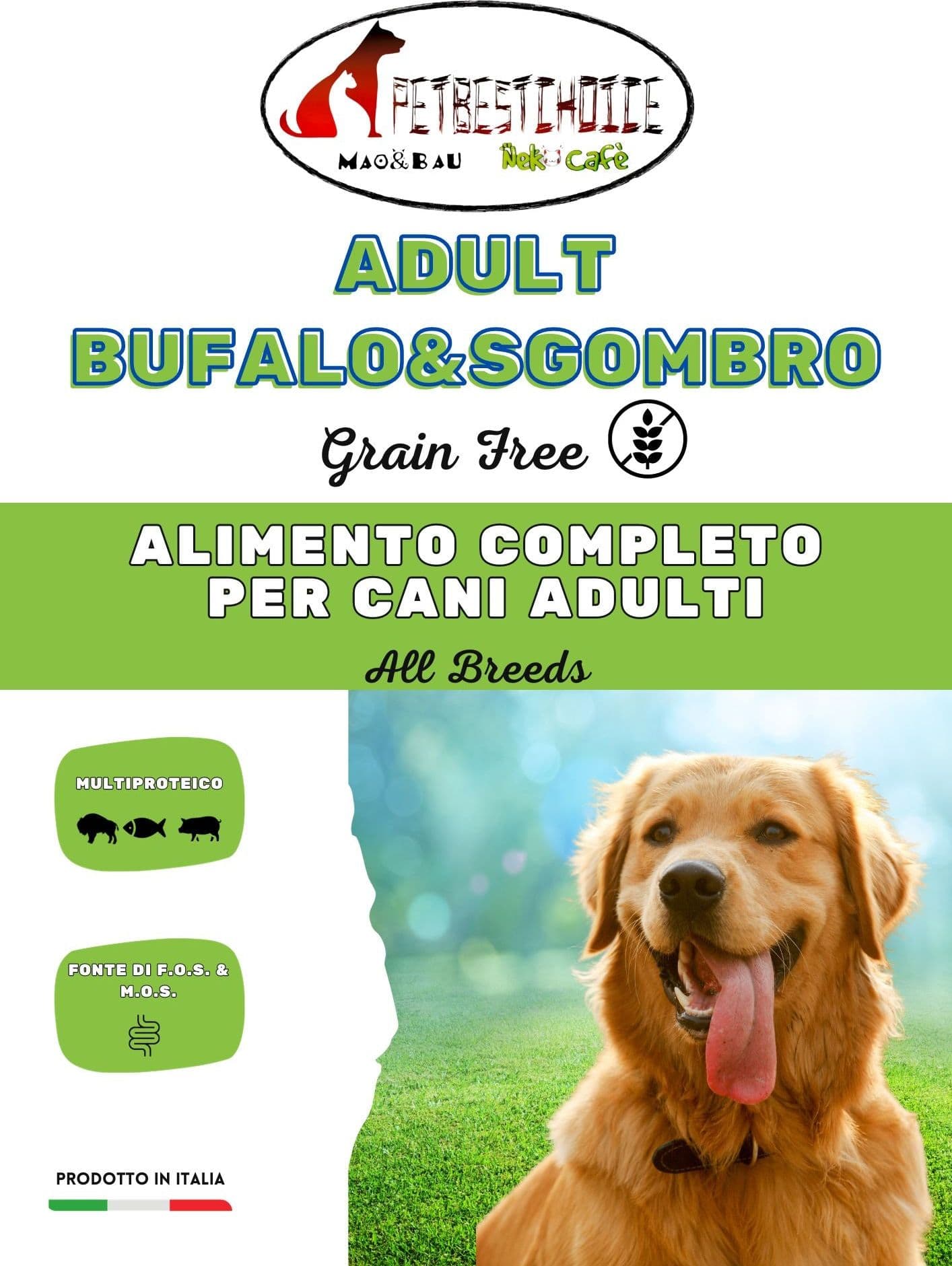 Petbestchoice grainfree Bufalo e Sgombro 56% COTTO A VAPORE in Mangime Petbestchoice - Loreo, commercioVirtuoso.it
