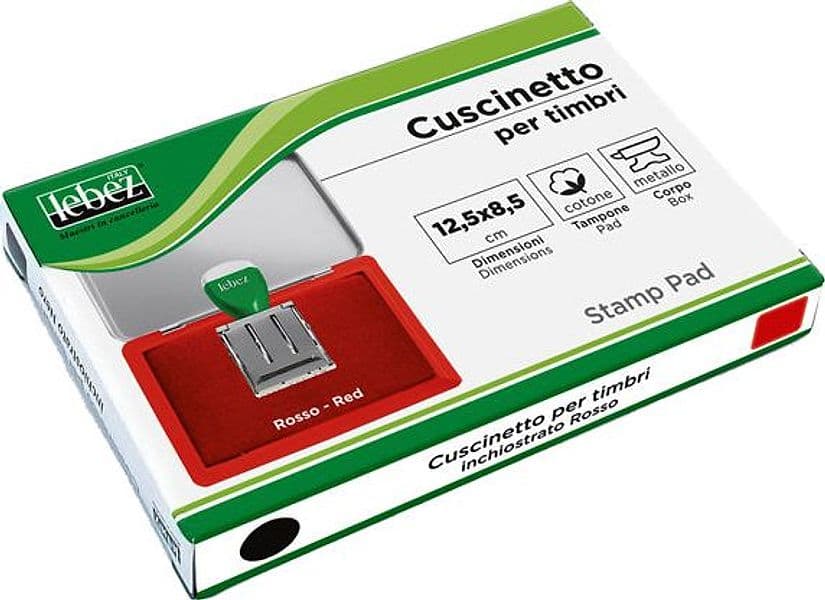 Cuscinetto Timbri 12,5X8,5Cm Rosso Art.1481-R Lebez in Il Centro - Jesi, commercioVirtuoso.it