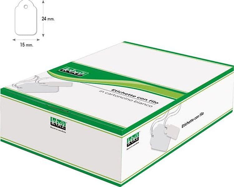 SCATOLA 1000 ETICHETTE CON FILO A388 (15X24MM