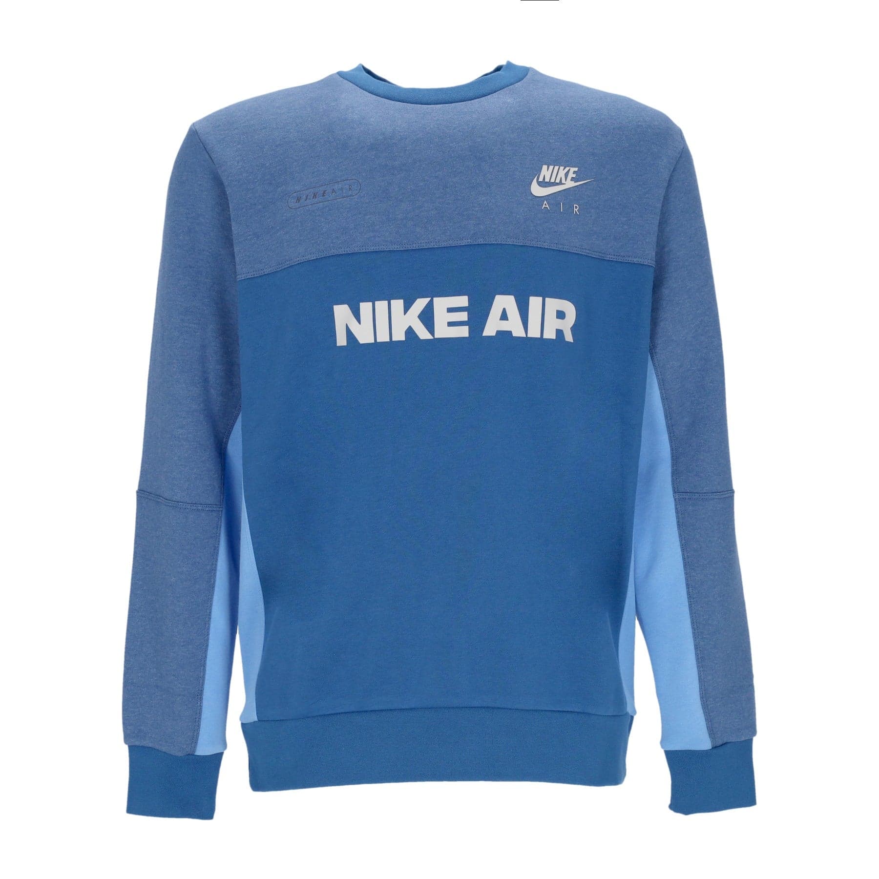 Nike Felpa Girocollo Uomo Sportswear Air Brushed-back Crew Dk Marina Blue/htr/light Bone da uomo in Felpe senza cappuccio Drestige - Casamassima, commercioVirtuoso.it