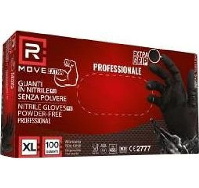 RMove 1Conf. da 100pz Tg.XL 6gr da Lavoro - Guanti Nitrile Nero Senza Polvere in Monouso Ecoprice.it - Avellino, commercioVirtuoso.it