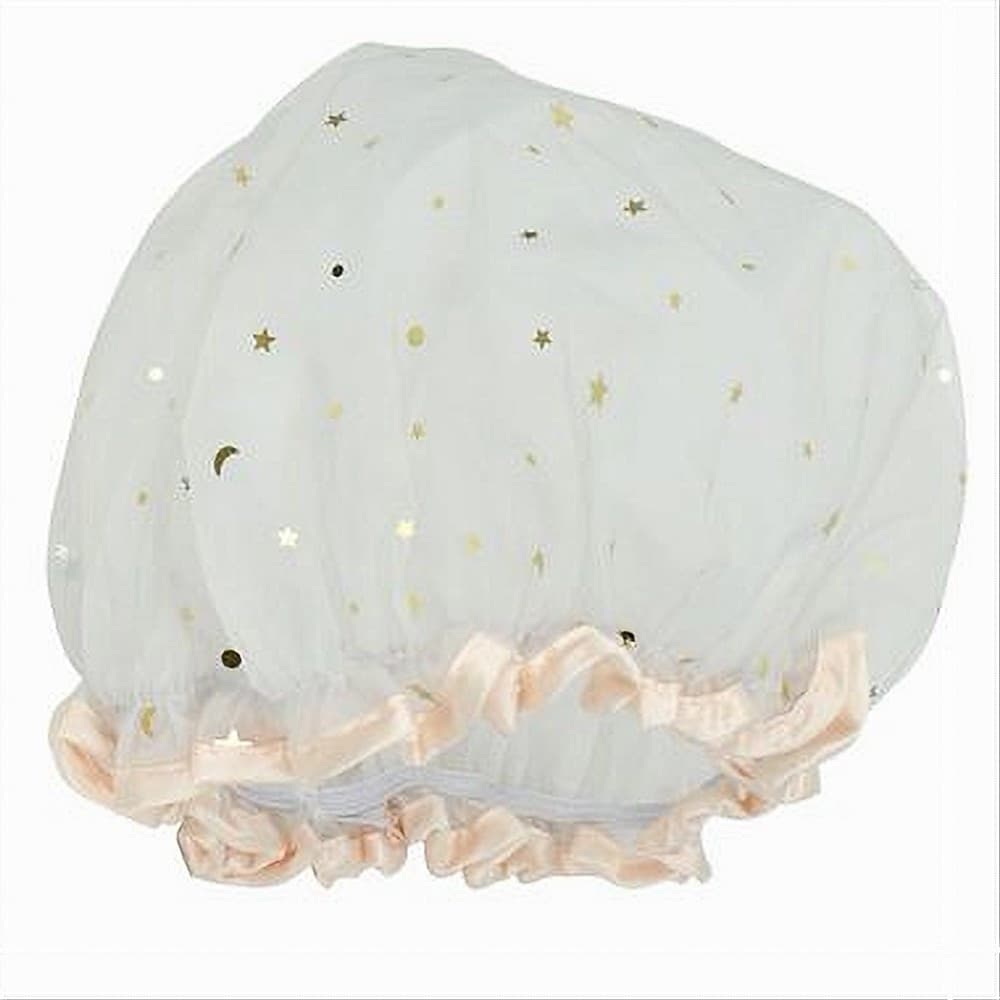 2PZ CUFFIA DOCCIA BAGNO ELASTICO BORDINO ROSA CHIARO STELLE PROTEGGE CAPELLI 79609 in Cuffie doccia Trade Shop italia - Napoli, commercioVirtuoso.it