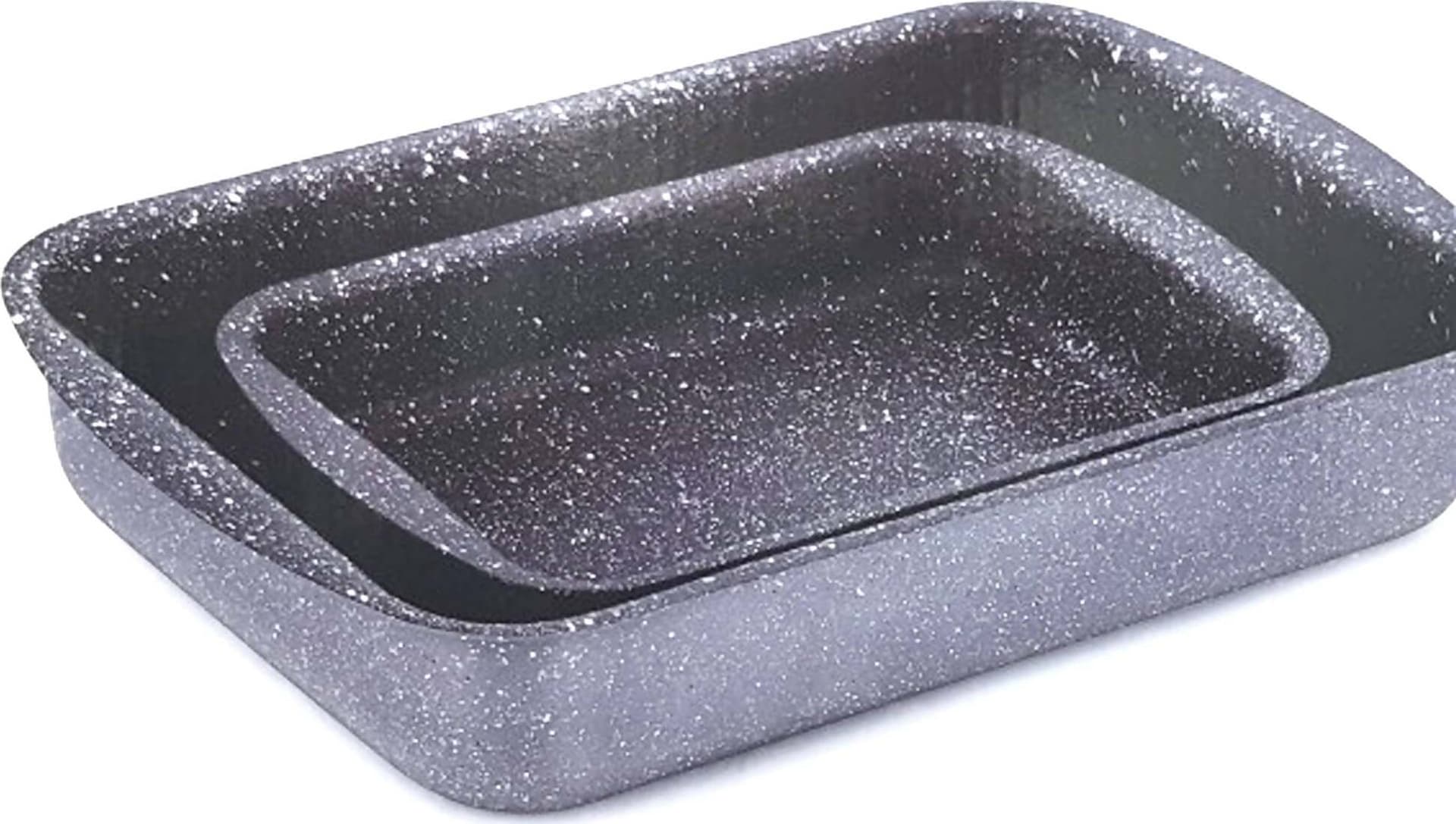 2x Teglie Da Forno Cuore Di Pietra Bavaria Ottingher Set Teglie Anti Aderenti Effetto Pietra Rinforzate in Titanio 2Pz. Art.030 Casa e cucina/Teglie da forno e accessori per pasticceria/Teglie e stampi/Set di teglie da forno L’Orchidea - Siderno, Commerciovirtuoso.it