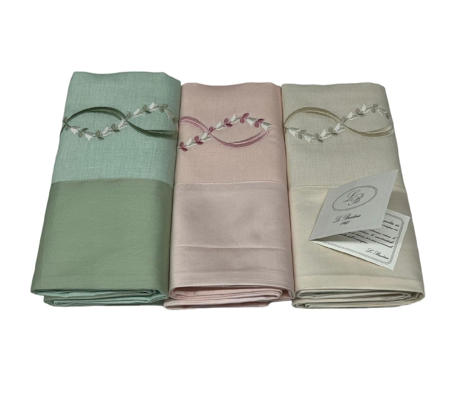 3 Asciugamani E 3 Ospiti Di 100% Lino Ricamato Con Bordo Di Raso Art. Intrecci Broderie Casa e cucina/Tessili per la casa/Biancheria da bagno/Asciugamani/Set di asciugamani Biancheria Arredo Home - Nola, Commerciovirtuoso.it