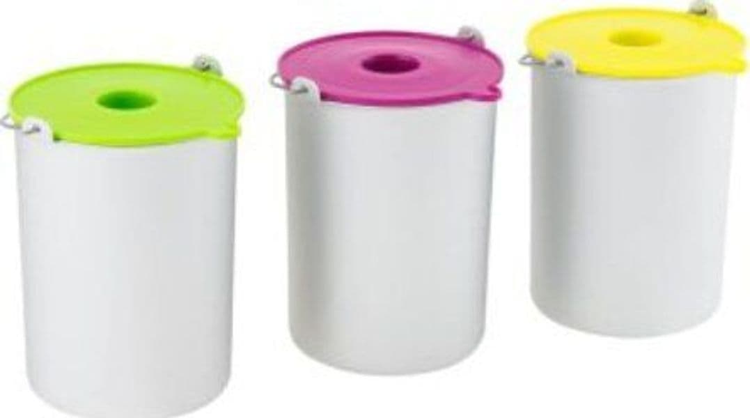 3-Cestelli-Contenitore-da-1,5L-per-Gelatiera-HF250-(Rosa,-Giallo,-Verde)