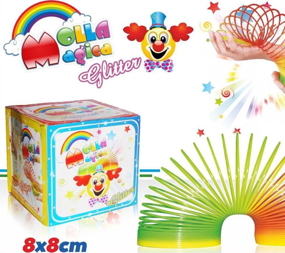 3-Pezzi-Molla-Magica-Colorata-Glitterata-A-Spirale-Giocattolo-Divertente-Bambino