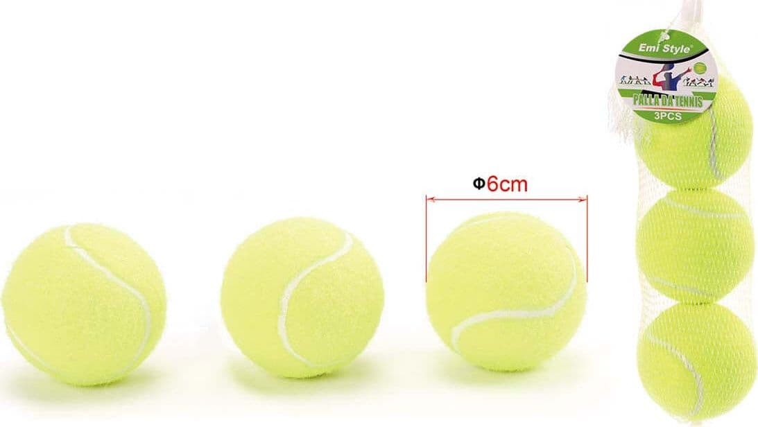 3 Pezzi Palline Tennis NON Professionale Senza Marcatura Zorei