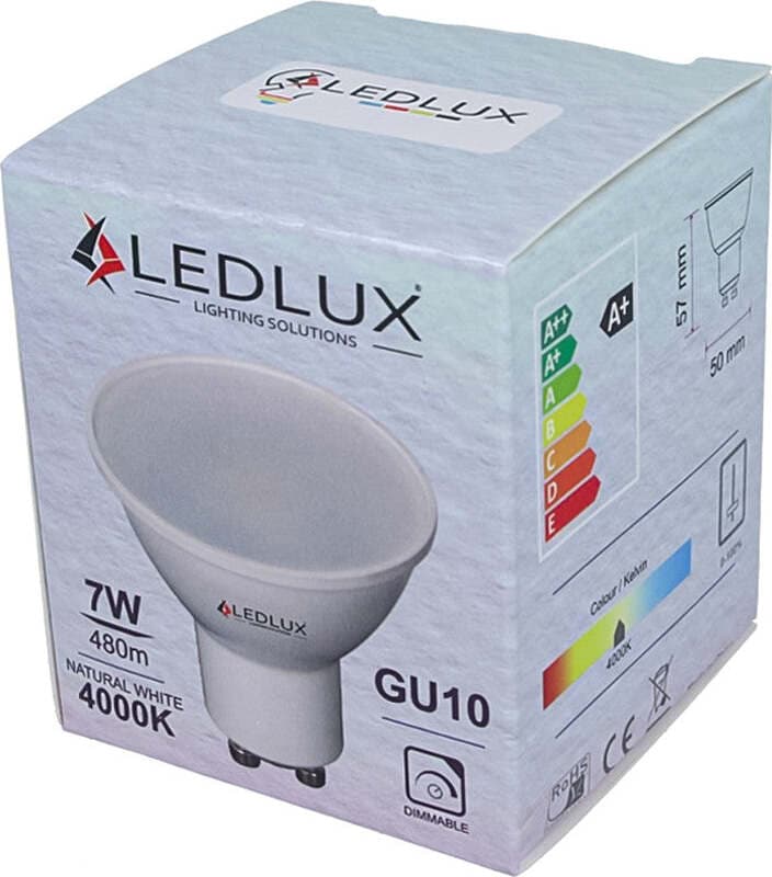 3-PZ-Lampadina-Led-GU10-Dimmerabile-Triac-Dimmer-7W-220V-Bianco-Neutro-4000K-480-Lumens-Ledlux