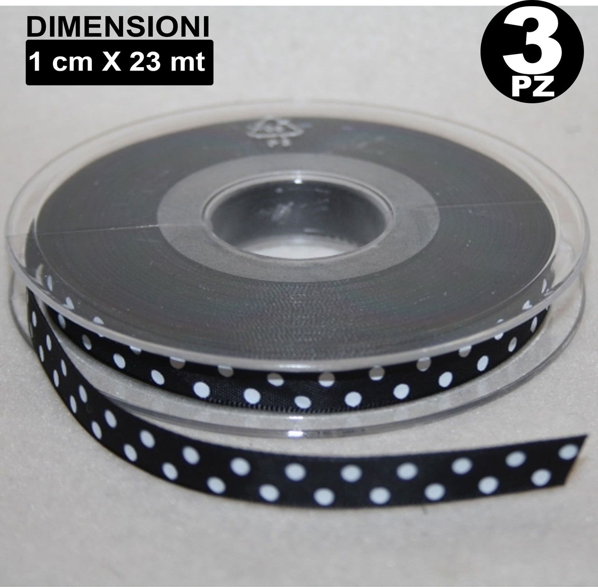 3 ROTOLI NASTRO BIANCO POIS BOMBONIERA ORGANZA RASO BOBINA DECORAZIONI DECOUPAGE Casa e cucina/Hobby creativi/Materiali per hobby creativi/Forniture per feste/Bomboniere Trade Shop italia - Napoli, Commerciovirtuoso.it
