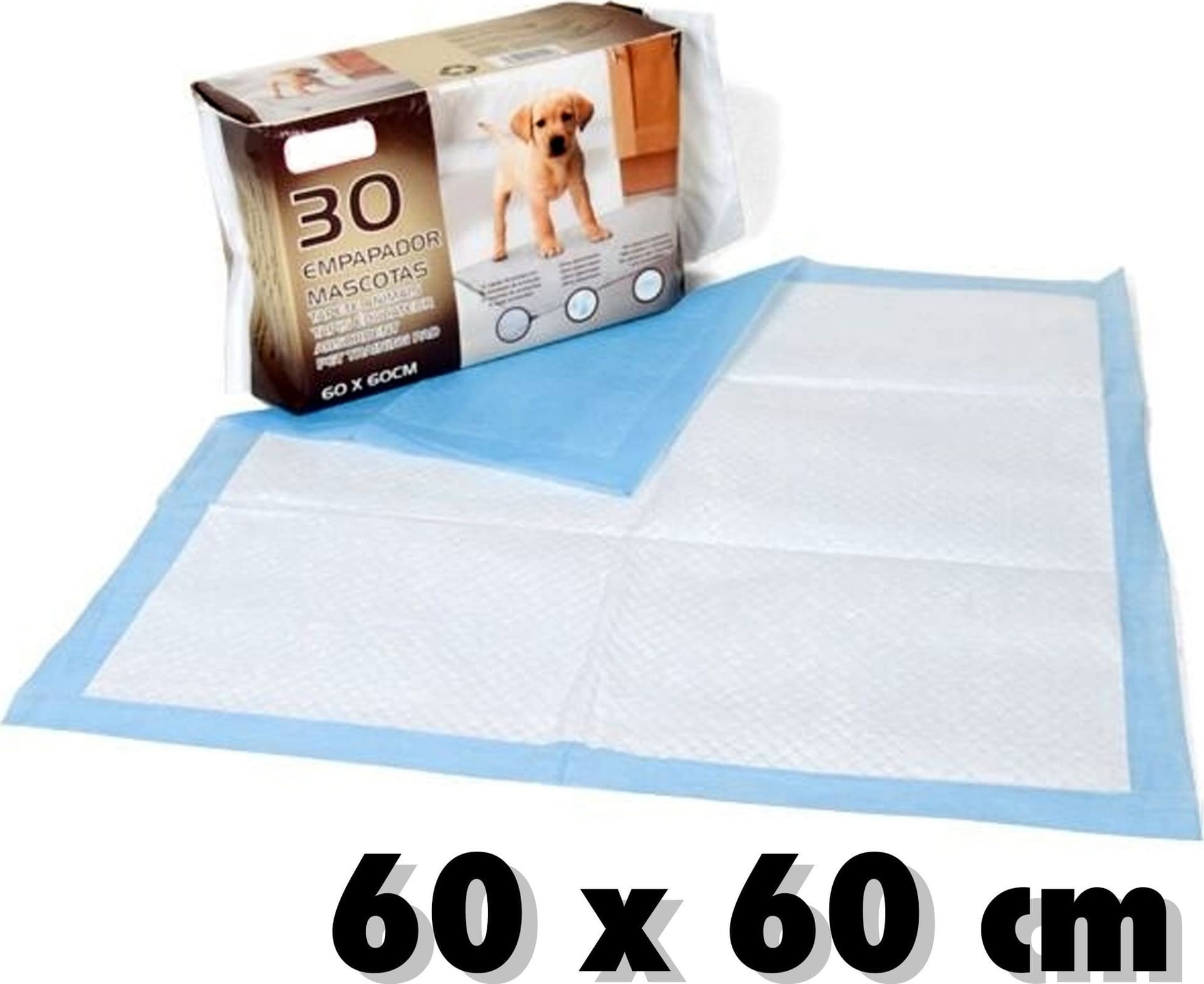 30 TAPPETI TAPPETINI ASSORBENTI TRAVERSINE PER CANI TRATTIENE ODORI 60X60CM