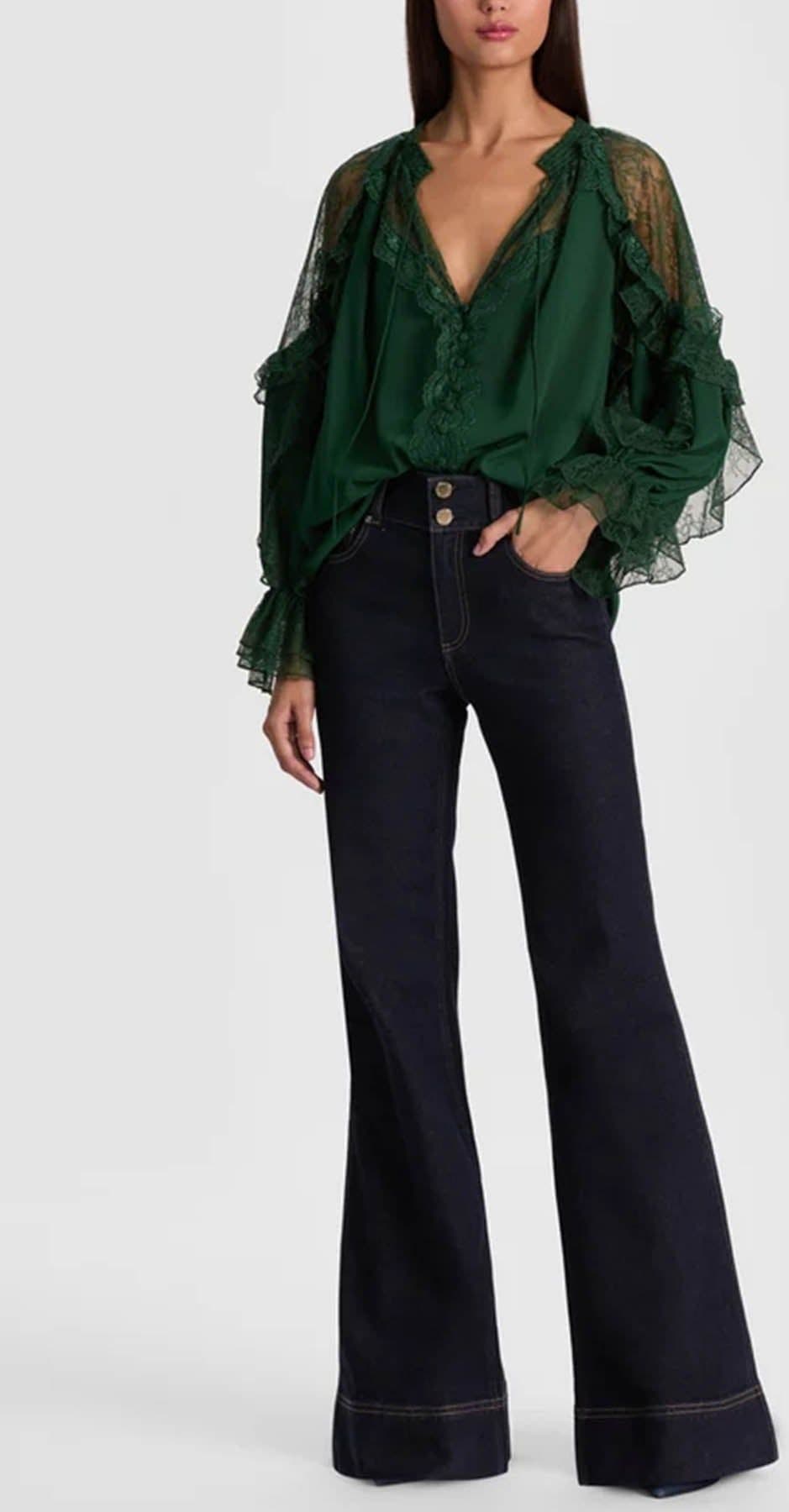 Alice + Olivia Camicie Verde da donna in Bluse e camicie Drestige - Casamassima, commercioVirtuoso.it