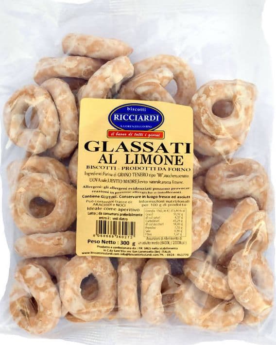 300gr. Taralli Dolci Glassati Al Limone Taralli Artigianali Fatti A Mano Con Glassa Di Limone Tarallini Dolci Italiani Biscotti Ricciardi in Grissini taralli e fette biscottate Biscotti Ricciardi - San Lorenzello, commercioVirtuoso.it