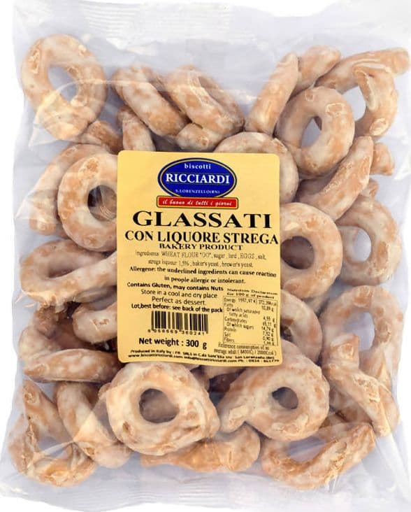 300gr. Taralli Dolci Glassati Al Liquore Strega Di Benevento Taralli Artigianali Dolci Fatti A Mano In Italia Biscotti Ricciardi in Grissini taralli e fette biscottate Biscotti Ricciardi - San Lorenzello, commercioVirtuoso.it