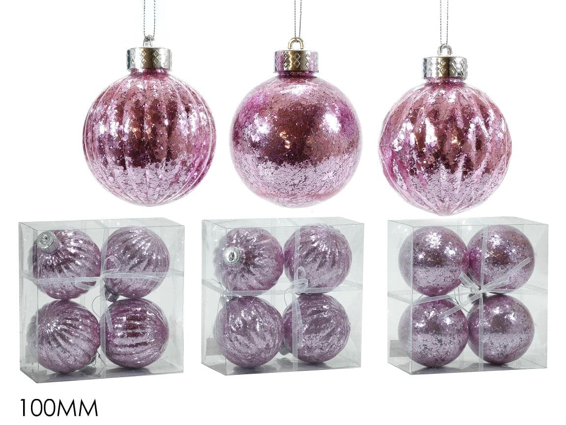 Set 4 Palle 100mm Rosa 3 Assortimenti in Palle e palline Save The Money - Rimini, commercioVirtuoso.it