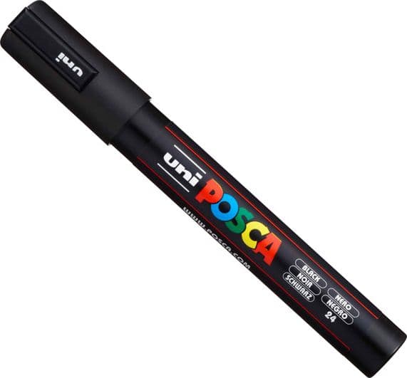 Marcatore Uni Posca Pc5M P.Media 1,8-2,5Mm Nero Uni Mitsubishi in Compassi per tracciare Il Centro - Jesi, commercioVirtuoso.it