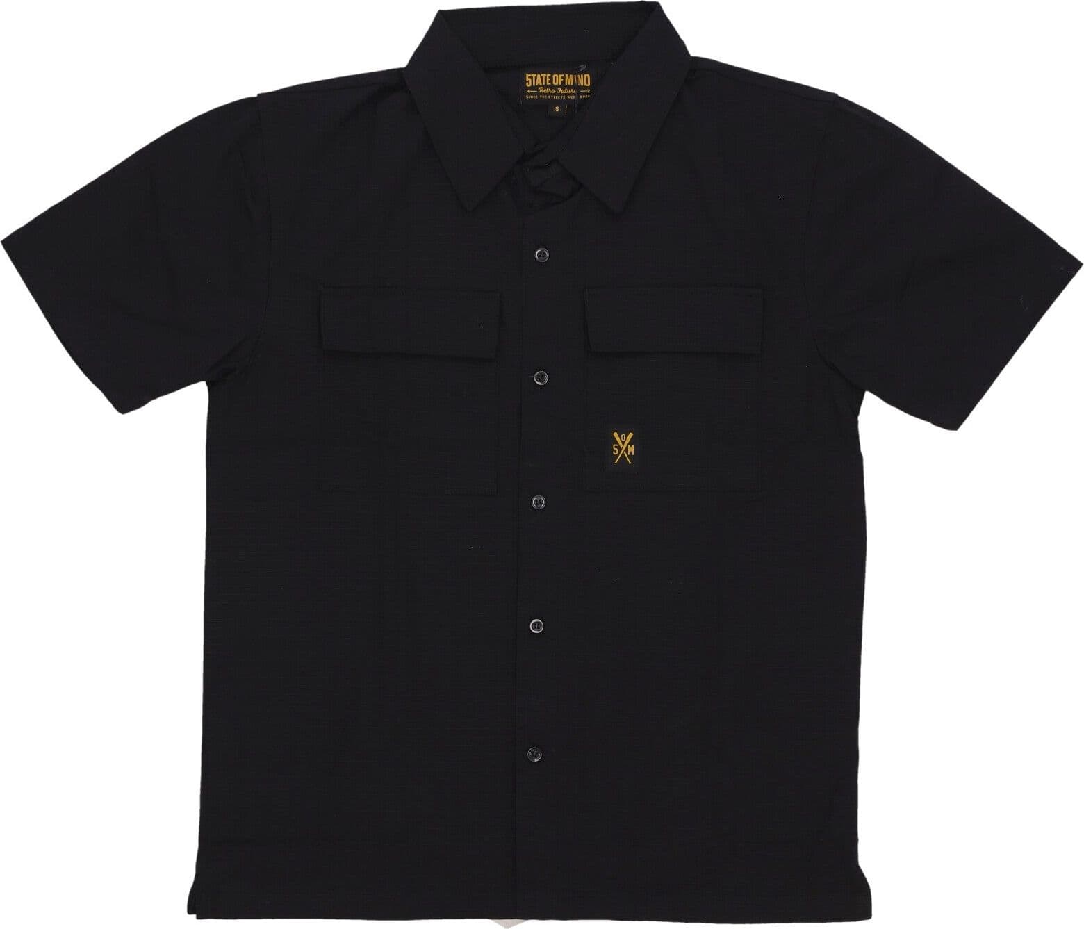 5TATE OF MIND Camicia Manica Corta Uomo Retrofuture Shirt Black da uomo in Camicie casual Drestige - Casamassima, commercioVirtuoso.it