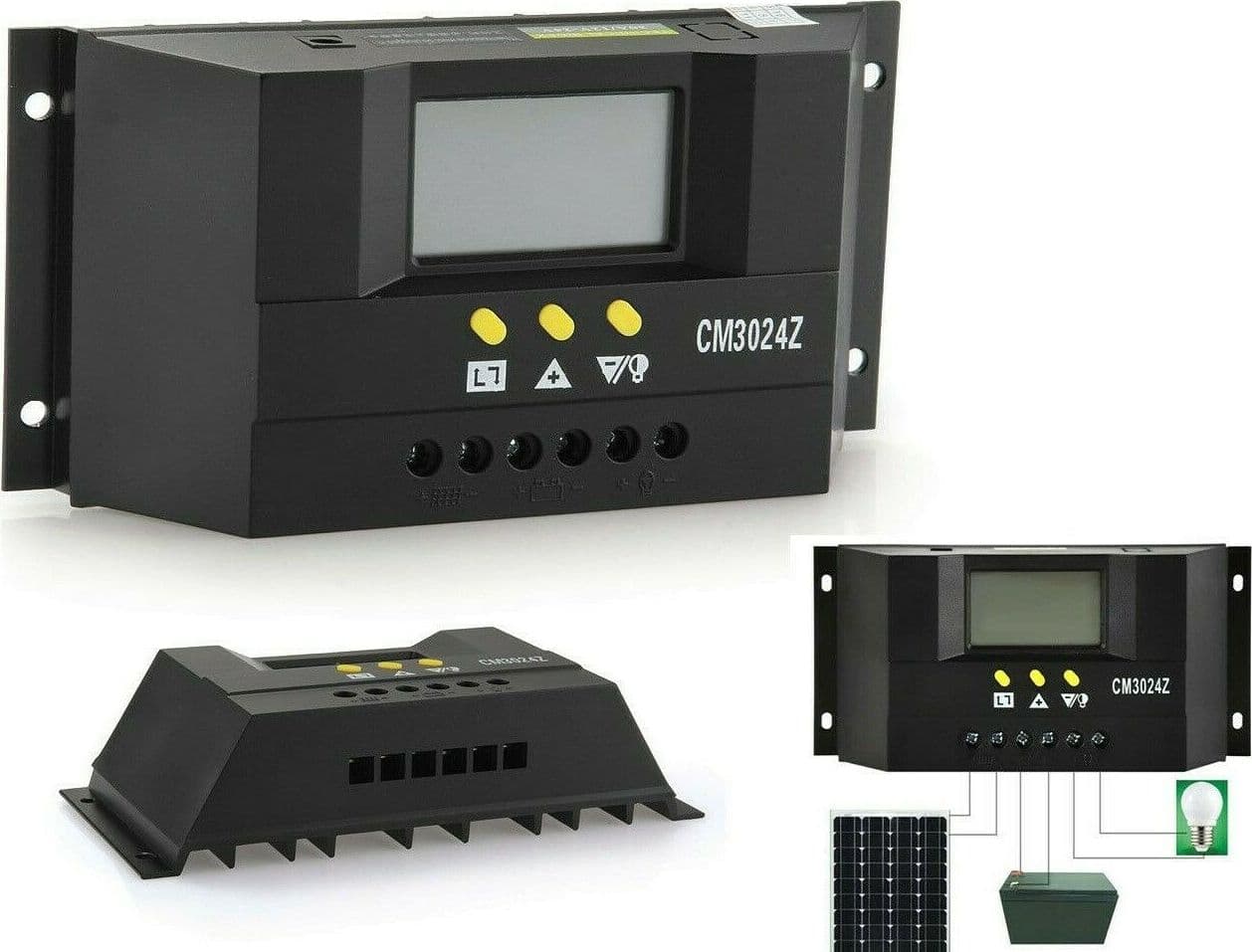 30A Regolatore Di carica solare fotovoltaico LCD 12V /24V Per pannello solare CM3024Z Commercio Industria e Scienza/Energia solare e eolica/Pannelli solari/Pannelli solari monocristallini Zencoccostore - Formia, Commerciovirtuoso.it