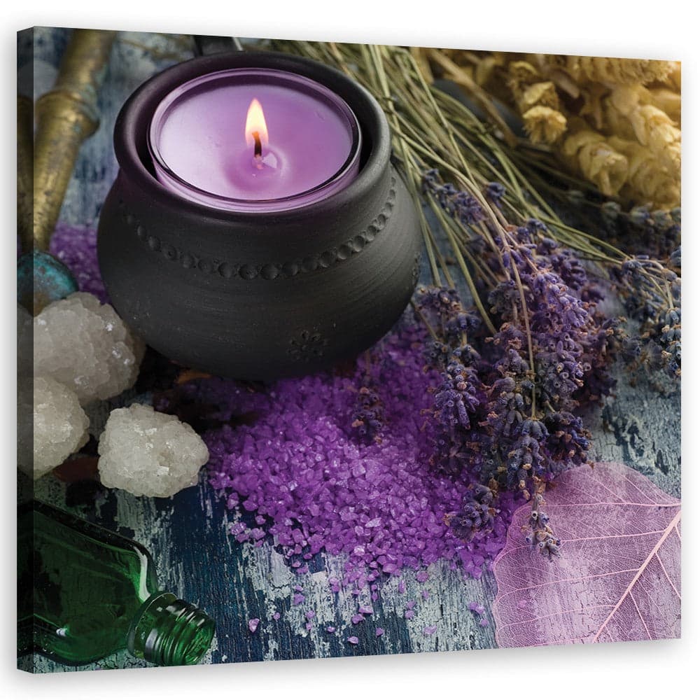 Quadro su tela, Candela Violet Zen Spa in Poster e stampe Collezione Casa - Trebisacce, commercioVirtuoso.it
