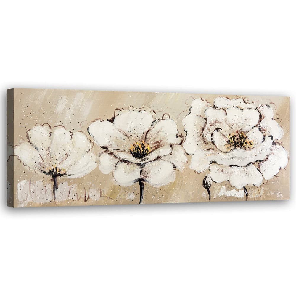 Quadro su tela, Fiori beige dipinti in Poster e stampe Collezione Casa - Trebisacce, commercioVirtuoso.it