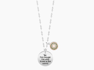 KIDULT COLLANA - BE THE CHANGE YOU WISH ... GANDHI in Collane Alba Gioielli - Casoria, commercioVirtuoso.it