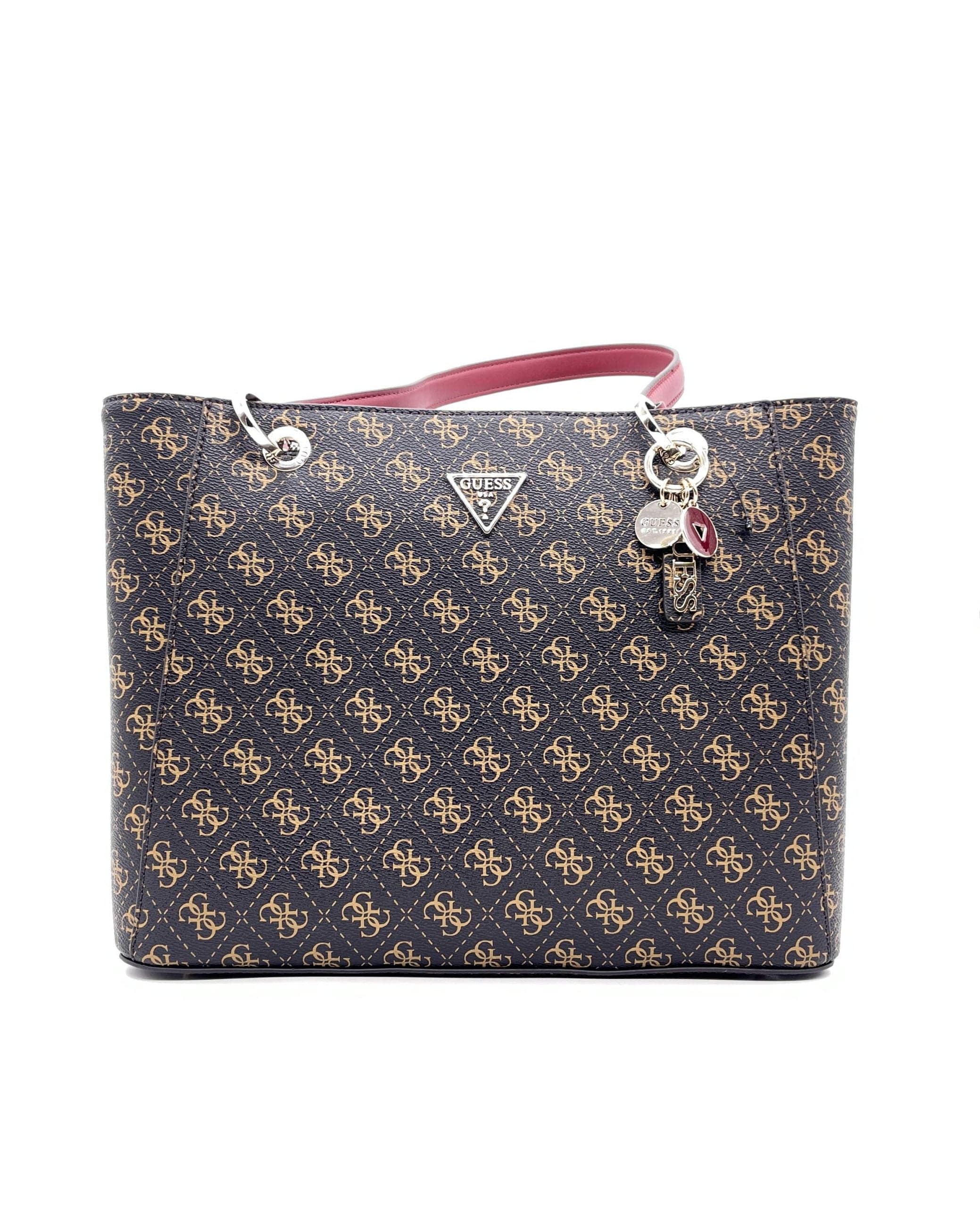 GUESS Borsa Donna Noelle Grande Marrone Loggato in Borse a tracolla Calzature Durello - Agna, commercioVirtuoso.it