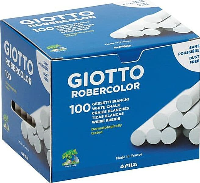 Scatola 100 Gessetti Tondi Bianco Giotto in Gessi Il Centro - Jesi, commercioVirtuoso.it