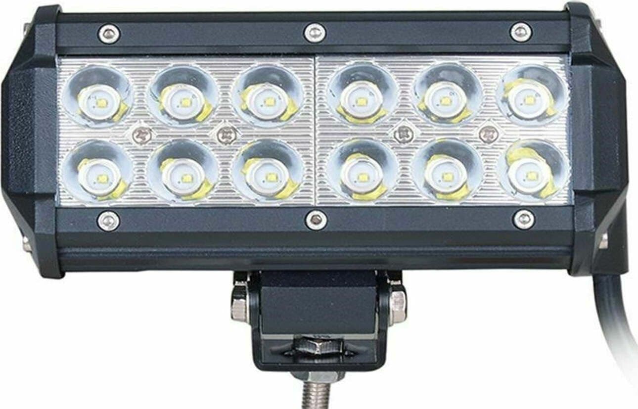 36W Faretto 12 LED Rettangolare 12v Per AUTO JEEP BARCA 6000K IP68 Illuminazione/Illuminazione per esterni/Proiettori Zencoccostore - Formia, Commerciovirtuoso.it