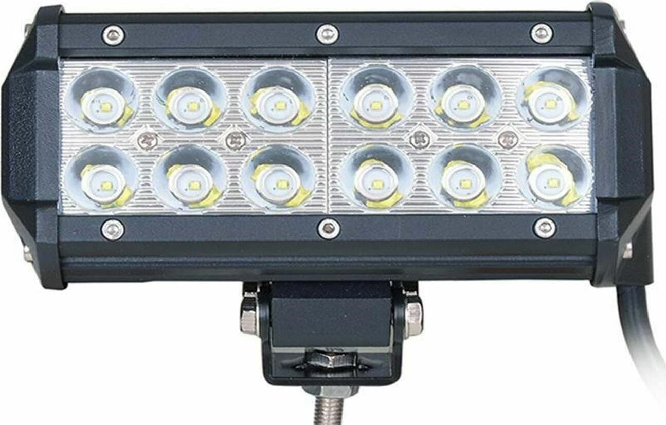 36W Faretto 12 LED Rettangolare 12v Per AUTO JEEP BARCA 6000K IP68 Illuminazione/Illuminazione per esterni/Proiettori Zencoccostore - Formia, Commerciovirtuoso.it