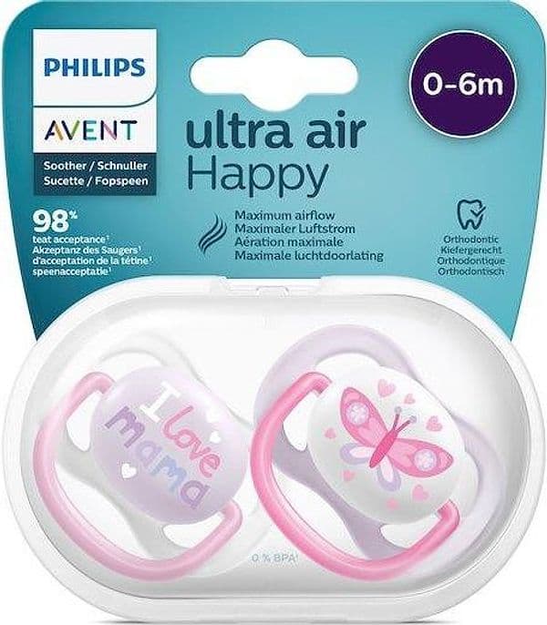 SCF080/02 - Philips Avent Ciuccio Ultra Air Girl 0-6 Mesi in Succhietti Centro Bimbo - Siderno, commercioVirtuoso.it