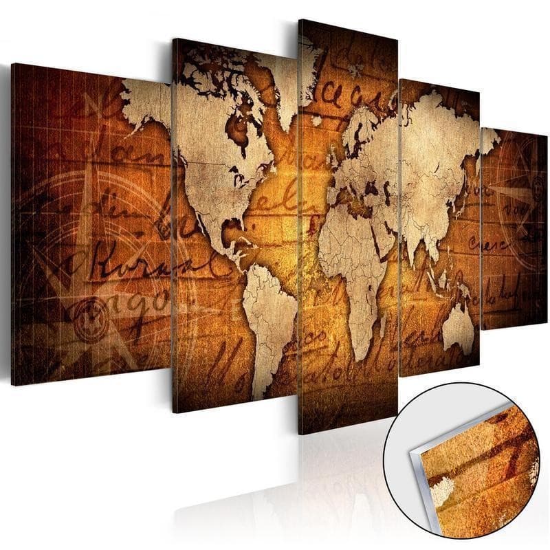 Quadri su vetro acrilico Acrylic prints – Bronze map I in Poster e stampe Collezione Casa - Trebisacce, commercioVirtuoso.it