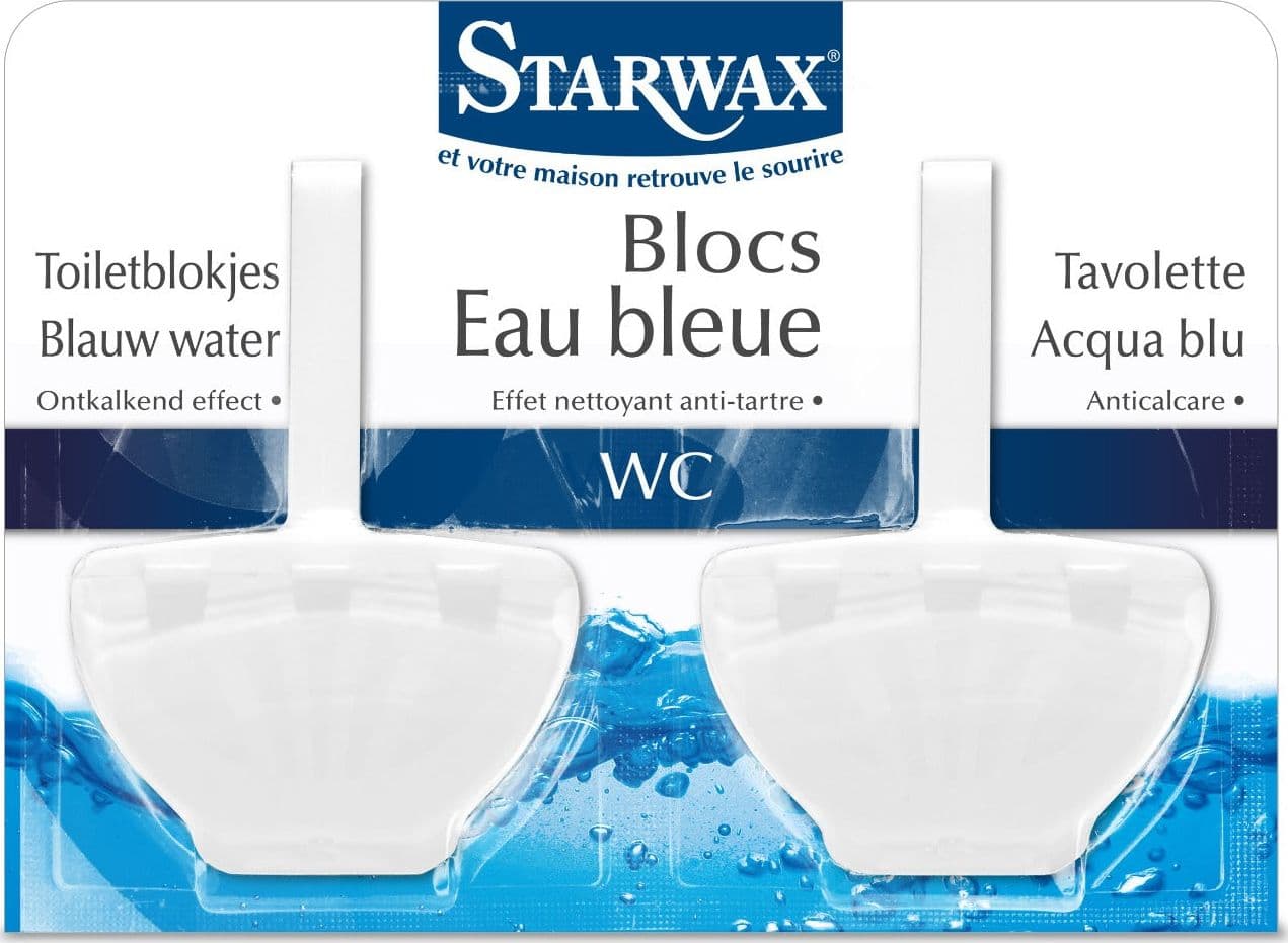 STARWAX - 2 TAVOLETTE WC "ACQUA BLU" IGIENIZZANTI ANTICALCARE in Detergenti per WC Stockdoc - Terni, commercioVirtuoso.it