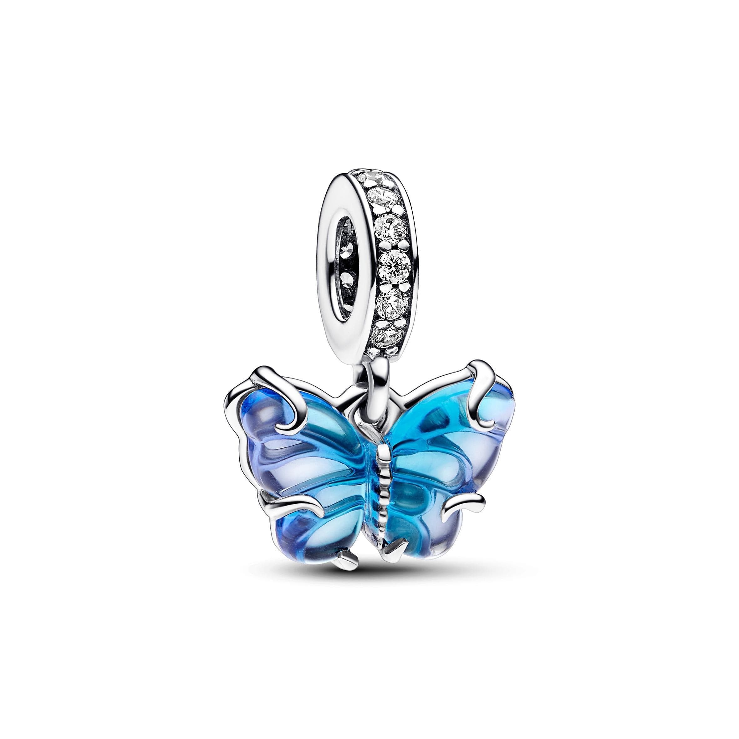 Pandora - Charm Pendente Farfalla Vetro di Murano Blu in Bead Charm Alba Gioielli - Casoria, commercioVirtuoso.it