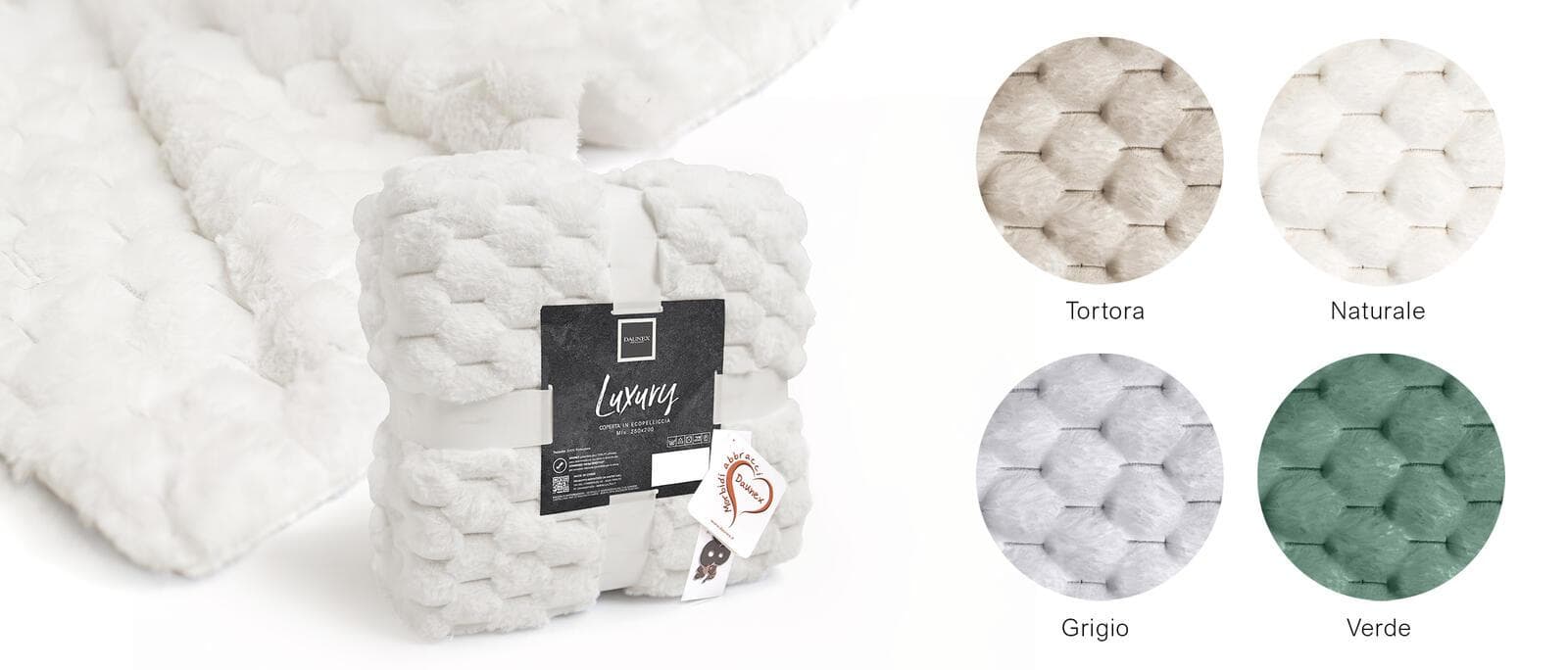 Plaid Daunex Luxury 150×200 cm – Microfibra Morbidissima in Coperte The King Luxury - San Marcellino, commercioVirtuoso.it
