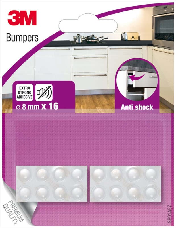 3M---16-PARACOLPI-ADESIVI-ANTI-SHOCK-D-8-MM***