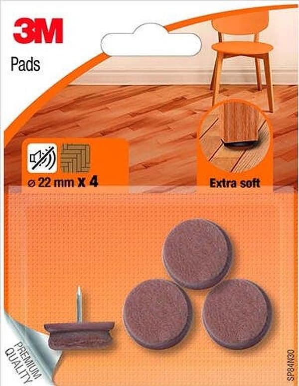 3M---4-FELTRINI-IN-LANA-ULTRA-MORBIDI-CON-CHIODO-D.-22mm