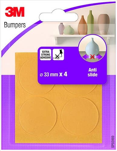 3M---4-PARACOLPI-PROTETTIVI-ANTI-SLITTAMENTO-FINI-D-33MM***