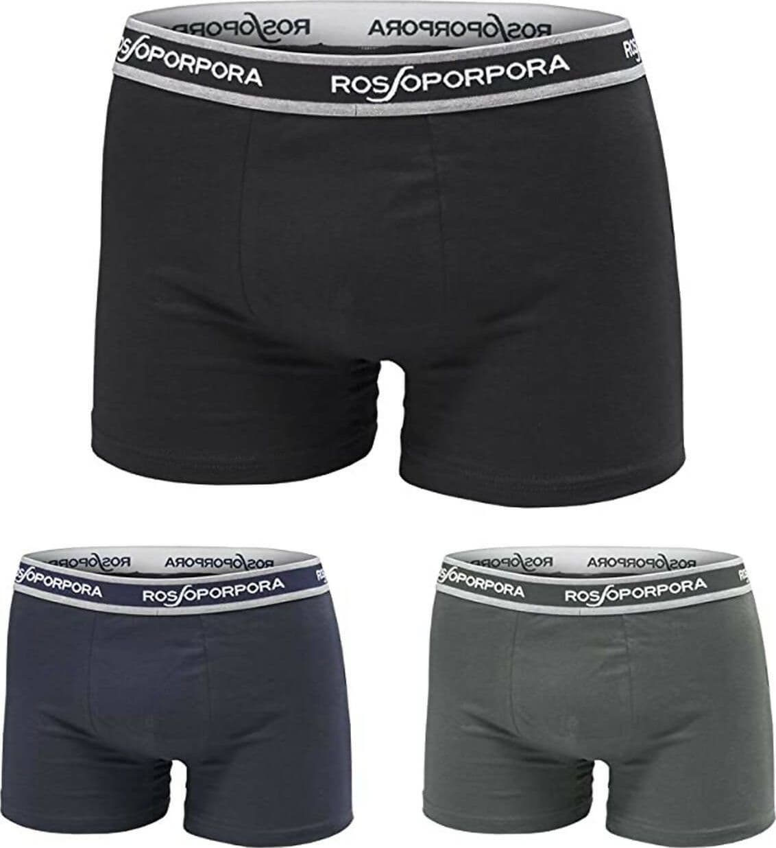 3x Boxer Uomo Gigi Mutande Uomo In Cotone A Tinta Unita Boxer Slip Uomo Co Bielastico Con Elastico E Logo Rossoporpora in Boxer ADAMO INTIMO e CASA - Bagheria, commercioVirtuoso.it