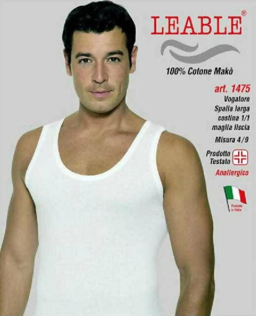 3x Leable Canotta Spalla Larga Uomo Bianca Art. 1475 100% Cotone Makò in Canottiere e magliette ADAMO INTIMO e CASA - Bagheria, commercioVirtuoso.it