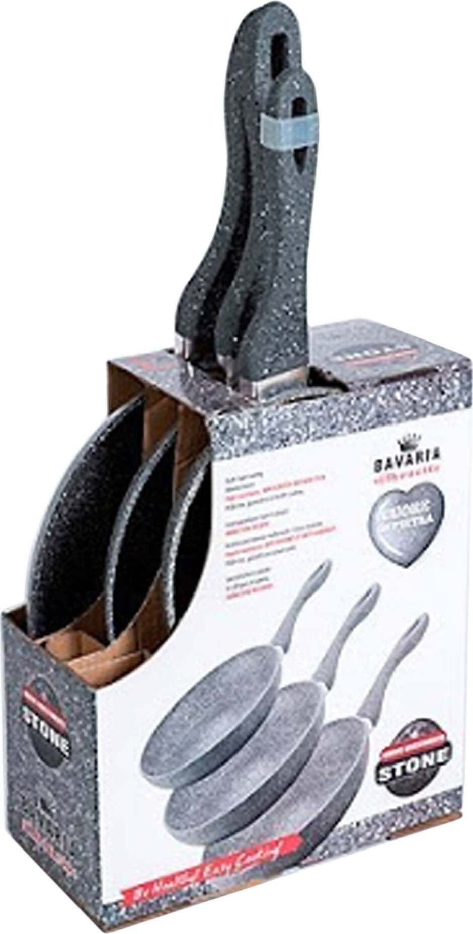Bavaria Tris Padelle Cuore Di Pietra 3x Padella Anti Aderente Alluminio Fuoco e Induzione 3 Padelle pietra lavica ø 20cm ø 24cm ø 28cm. TRIS PADELLE L'Orchidea - Siderno, Commerciovirtuoso.it