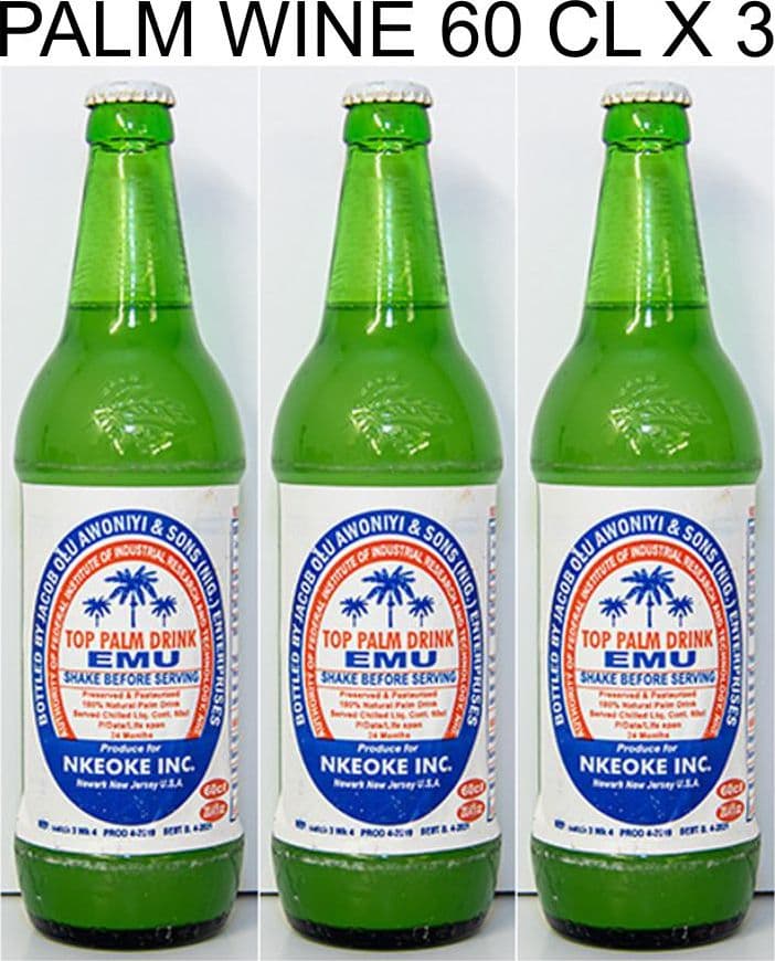 PALM WINE TOP PALM JUICE EMU LINFA DI PALMA 60 CL X 3 BOTTIGLIE AFRICA in Succhi di frutta Agbon - Martinsicuro, commercioVirtuoso.it