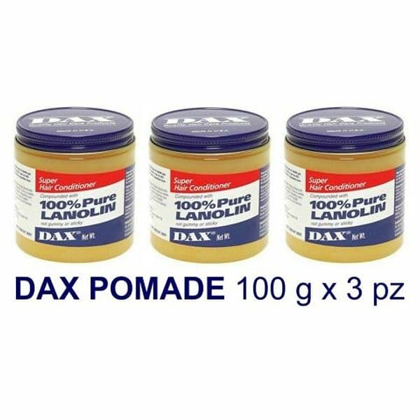 SUPER DAX POMADE 100% PURE LANOLIN HAIR CONDITIONER NOT GUMMY OR STICKY 100 G x 3 barattoli in Balsami Agbon - Martinsicuro, commercioVirtuoso.it