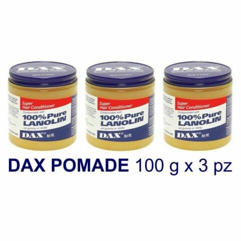 SUPER DAX POMADE 100% PURE LANOLIN HAIR CONDITIONER NOT GUMMY OR STICKY 100 G x 3 barattoli in Balsami Agbon - Martinsicuro, commercioVirtuoso.it