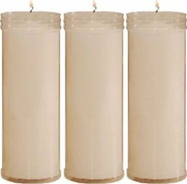 VELÒN BLANCO CANDELA BIANCA CM 14 X 5.5 CON TUBO PROTECTOR X 3 PZ in Candele esoteriche Agbon - Martinsicuro, commercioVirtuoso.it