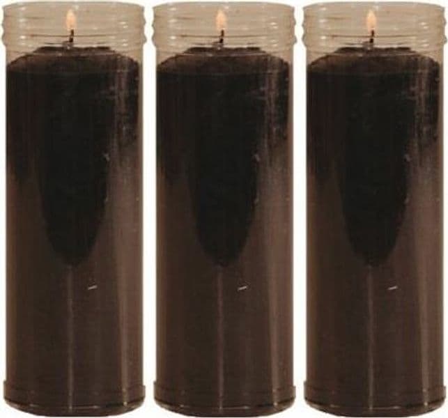 VELÒN NEGRA CANDELA NERA CM 14 X 5.5 CON TUBO PROTECTOR X 3 in Candele esoteriche Agbon - Martinsicuro, commercioVirtuoso.it