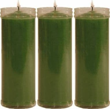 VELÒN VERDE CM 14 X 5.5 CON TUBO PROTECTOR X 3 PZ in Candele esoteriche Agbon - Martinsicuro, commercioVirtuoso.it