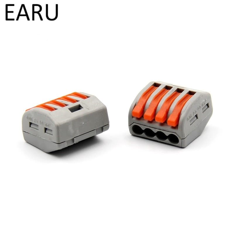 4-Connettori-Elettrici-Conduttori-Morsettiere-Terminali-A-4-Cavi-Fili-A-Leva-32a