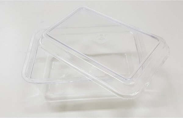 4 VASCHETTE VASCHETTA CON COPERCHIO 1 PORZIONI TRASPARENTE PLASTICA PER TORTA