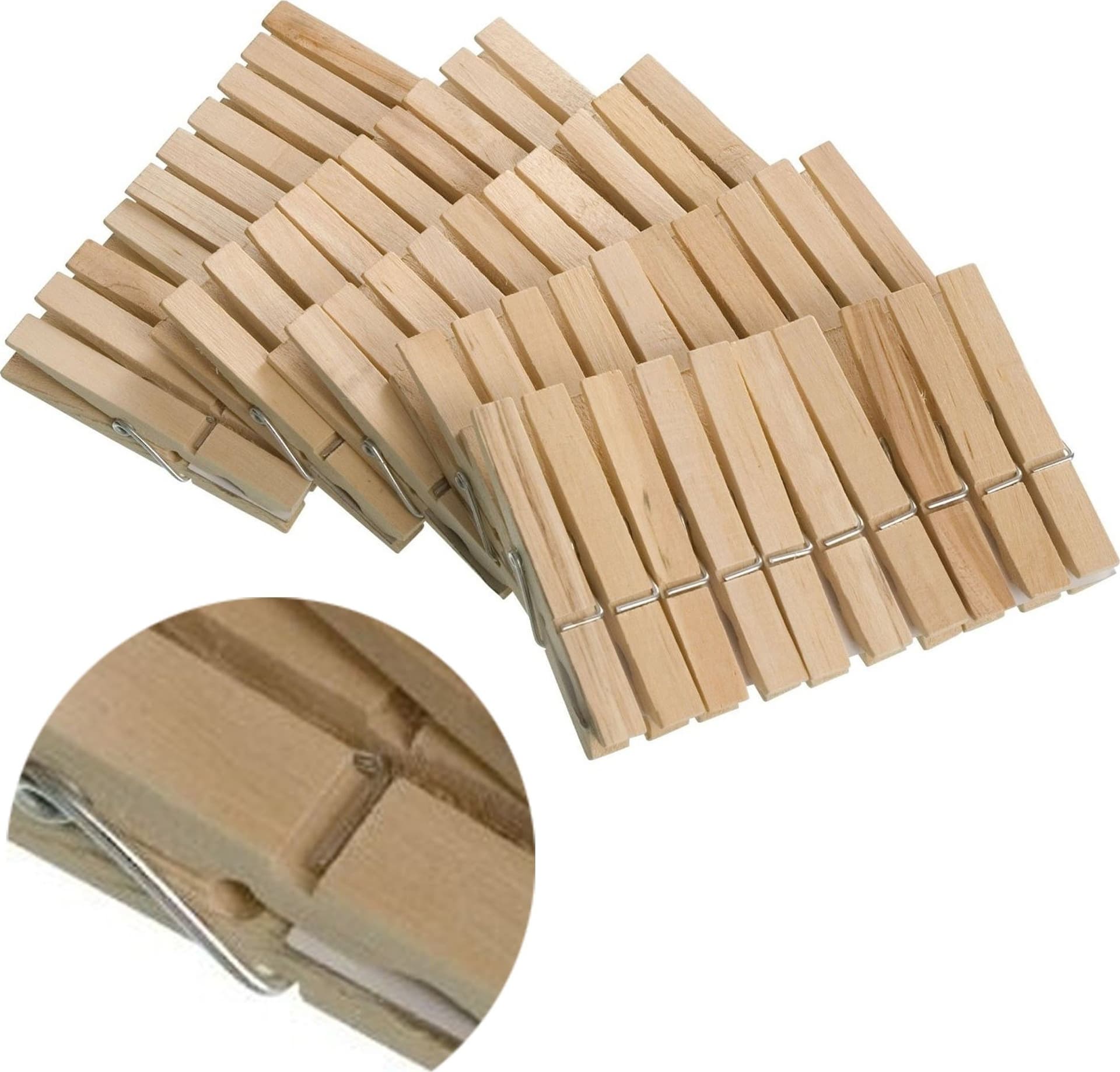 40 MOLLETTE DA BUCATO IN LEGNO NATURALE MOLLETTA STENDINO PANNI PANNO LAVAGGIO Casa e cucina/Organizzazione interni/Organizzazione lavanderia/Mollette Trade Shop italia - Napoli, Commerciovirtuoso.it