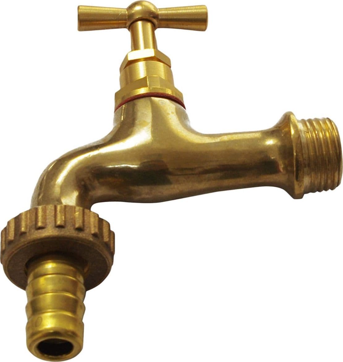 MASIDEF-AQTEC-RUBINETTO DA GIARDINO IN OTTONE LUCIDO 1/2" CON PORTAGOMMA in Rubinetti Stockdoc - Terni, commercioVirtuoso.it