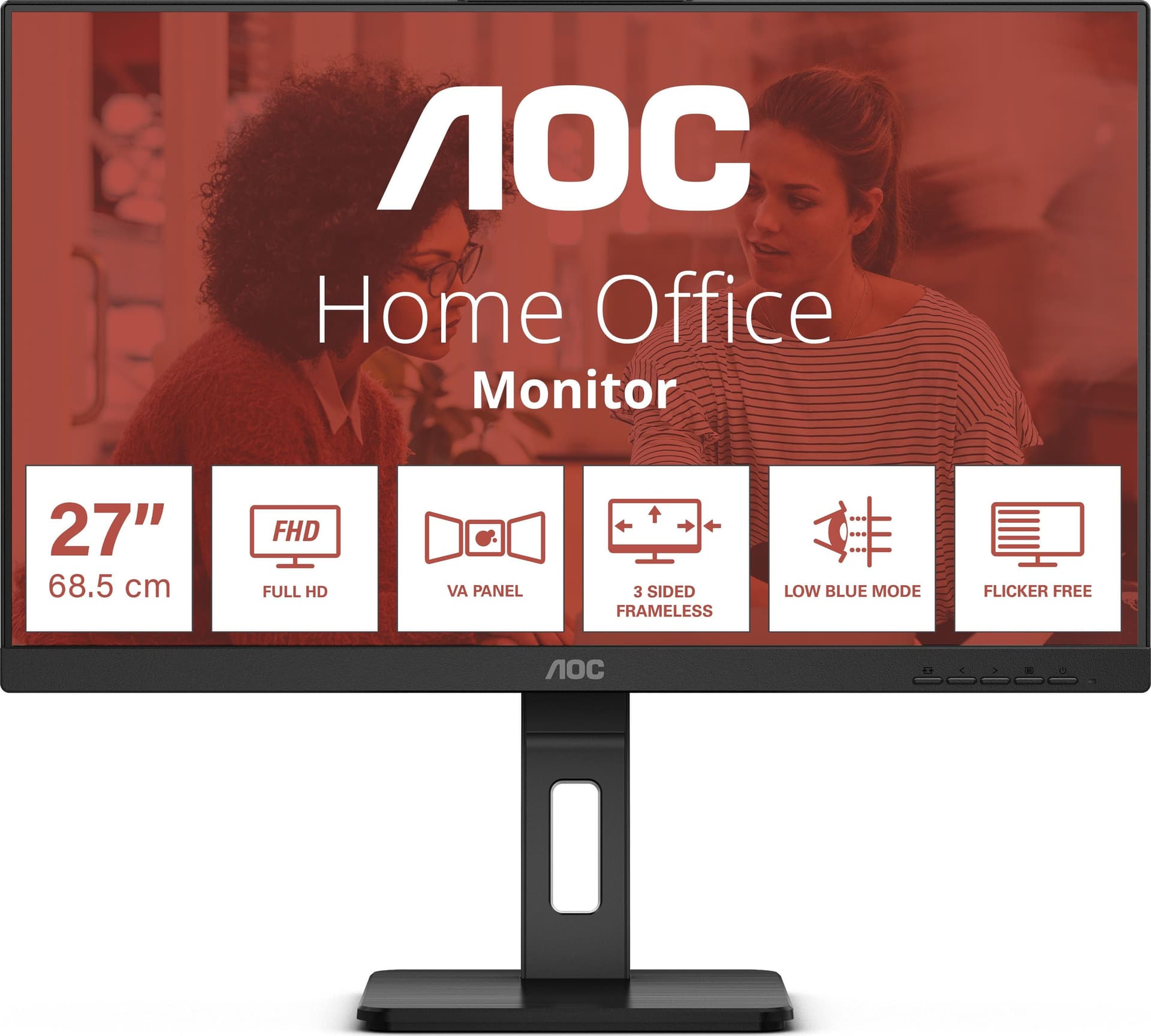Aoc e3 27e3qaf led display 68,6 cm (27\") 1920 x 1080 pixel full hd nero in eWeki - Napoli, commercioVirtuoso.it